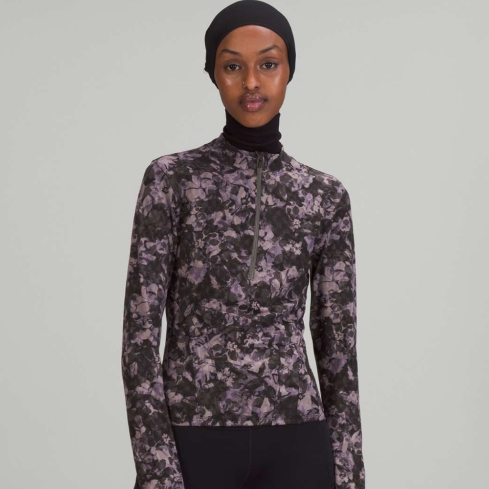 Lululemon Luxtreme Running Half-Zip (Inflect Floral Lunar Rock Multi)